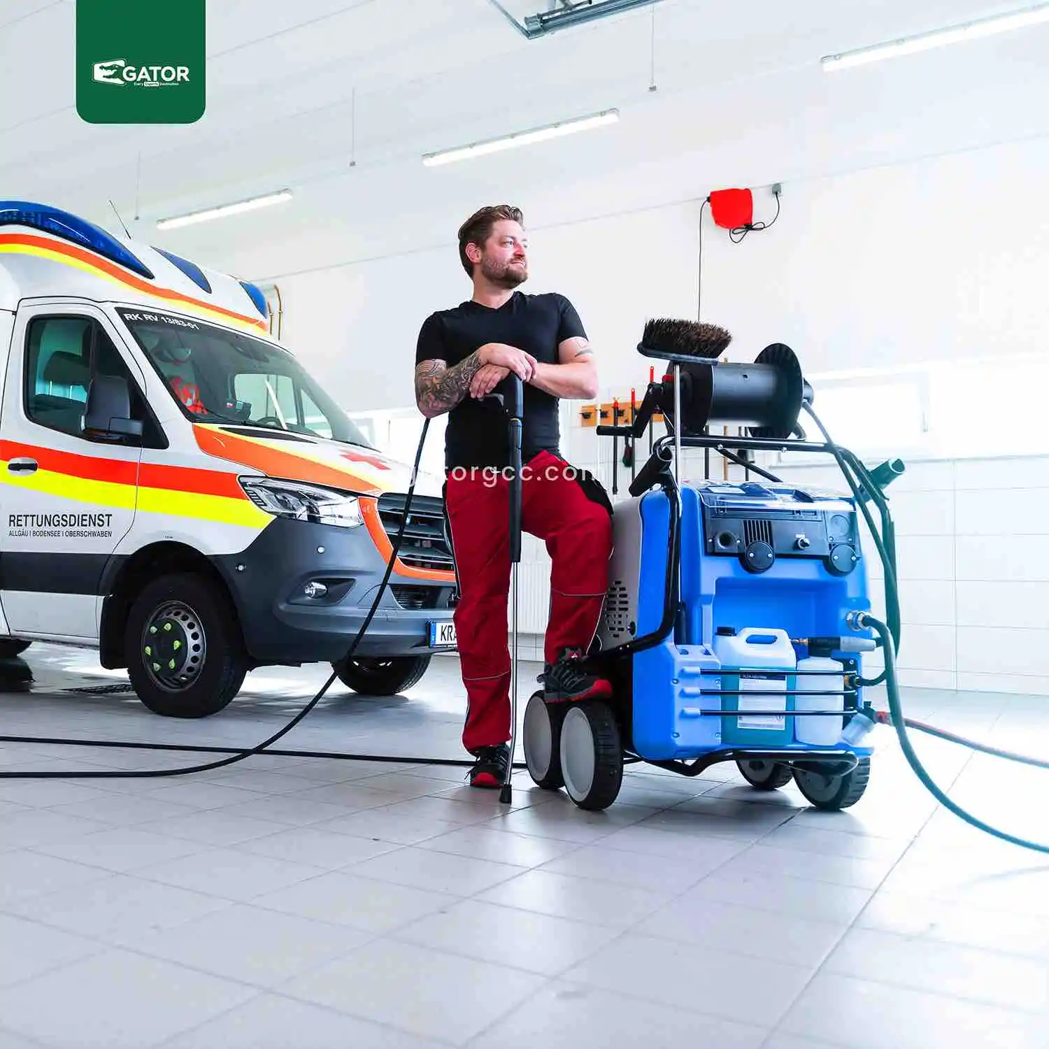 HP09 live 2 Kranzle Therm 895-1 Hot Water Pressure Washer gator