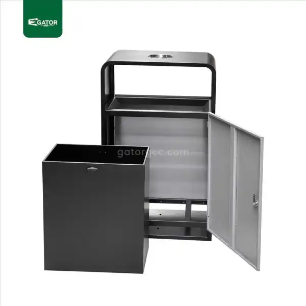 Inside Stainless Steel Trash Bin with Ashtray Gator UAE RB11