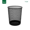 Large Black Metal Mesh Waste Bin Gator UAE GB03K-L