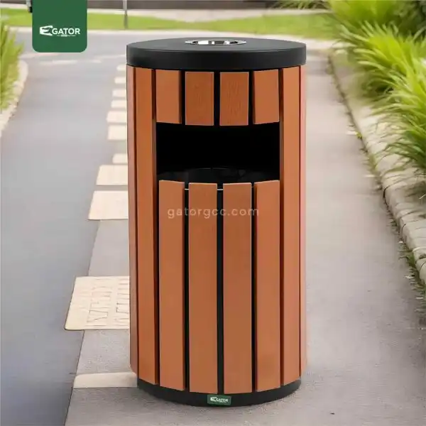 Live 3 Round Outdoor Ashtray Bin Gator UAE RB10