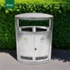 Live Outdoor Recycle Steel Trash Bin Gator UAE RB34
