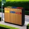 Live Recycle Bin Steel Wood Gator UAE RB15
