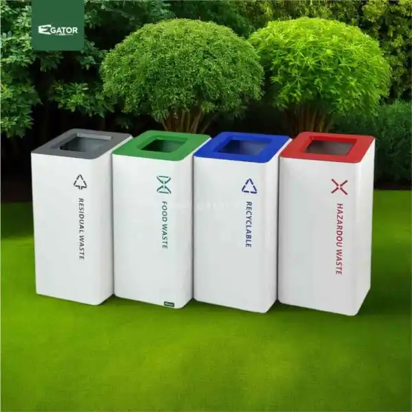 Live Set Outdoor Ashtray Recycle Bin Gator UAE RB23