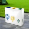 Live Stainless Steel 3 Compartment Recycle Bin Gator RB24