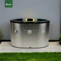 Live Stainless Steel Recycle Bin 240L Gator UAE RB32