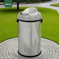 Live Stainless Steel Swing Lid Bin Gator SS19-65