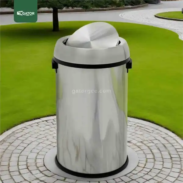 Live Stainless Steel Swing Lid Bin Gator SS19-65