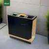 Live Stainless Steel Swing Top Recycle Bin 180L Gator RB33