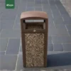 Live Stone Textured Waste Bin Gator UAE SS62