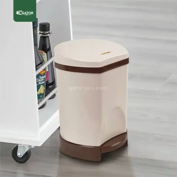 Live beige 15L Plastic Garbage Bin Gator UAE GC33N