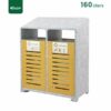 Metal Coated Recycling Bin Gator UAE RB31-160
