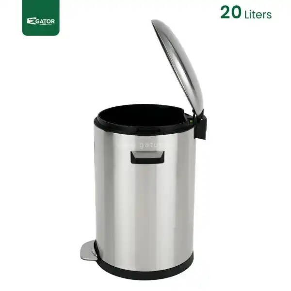 Open 20 Litres Heavy Duty Stainless Steel Bin Gator UAE SS46