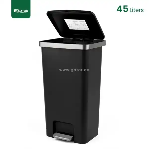Open Large Slim Step Bin Gator EK08K-45