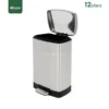 Open Rectangle Pedal Trash Bin Gator SS32-12
