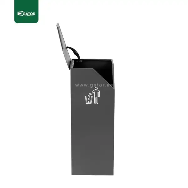 Open Side view Rectangular Outdoor Garbage Bin Gator UAE RB27