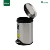 Open Stainless Steel Pedal Bin Gator UAE SS56-6