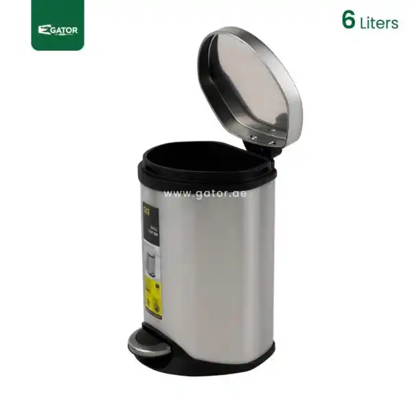 Open Stainless Steel Pedal Bin Gator UAE SS56-6