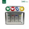 Open Stainless Steel Recycle Bin 120L Gator UAE RB01-240