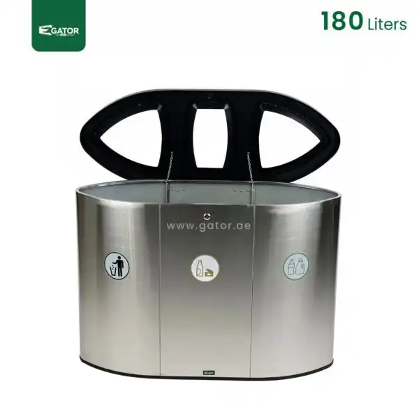 Open Stainless Steel Recycle Bin 240L Gator UAE RB32