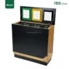 Open Stainless Steel Swing Top Recycle Bin 180L Gator RB33