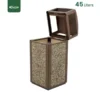 Open Stone Textured Waste Bin Gator UAE SS62-45