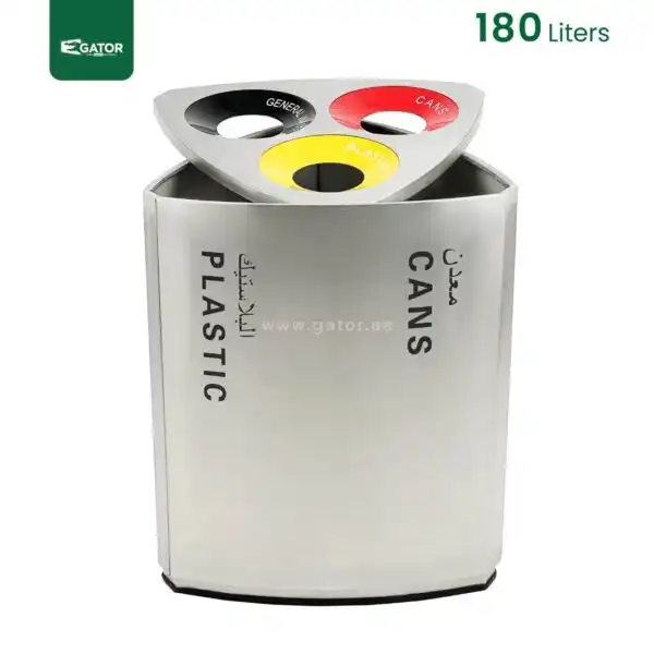 Open Triangular Steel Recycling Bin Gator UAE RB20