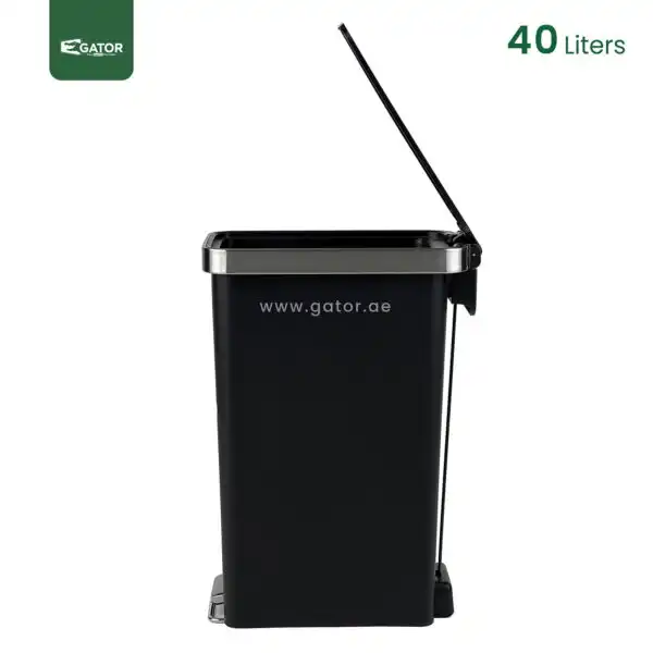 Open side view 40L Slim Step Bin Gator UAE EK02K