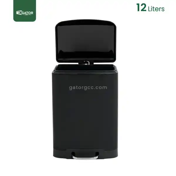 Open straight view Powder Coated Pedal Bin Gator SS26K-12