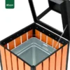 Open top Outdoor Metal Ashtray Bin Gator RB09