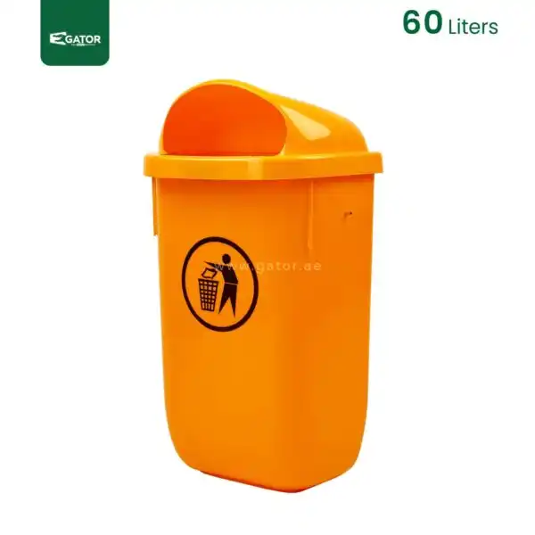 Orange Wall Mounted Waste Bin Gator UAE GC40O-60