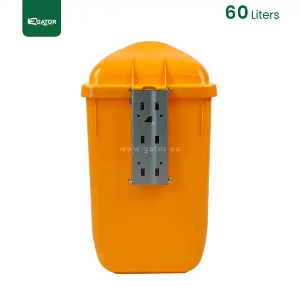 Orange back side Wall Mounted Waste Bin Gator UAE GC40O-60