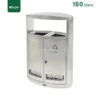 Outdoor Recycle Steel Trash Bin Gator UAE RB34-160