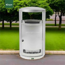 Outdoor Recycle Steel Bin Curved- 50 L