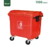 Red 1100 Liter Mobile Garbage Bin Gator UAE GC48R-1100