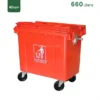 Red 660 Liter Garbage Bin Gator UAE GC49R-660