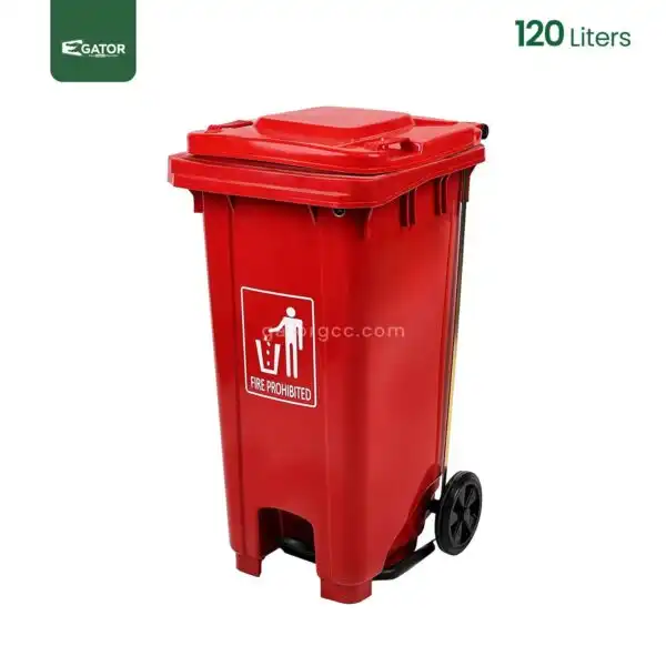 Red Plastic Garbage Bin Gator UAE GC50R-120