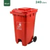 Red Plastic Garbage Bin Gator UAE GC50R-240