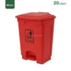 Red Plastic Waste Bin 20L gator Bins GC35R