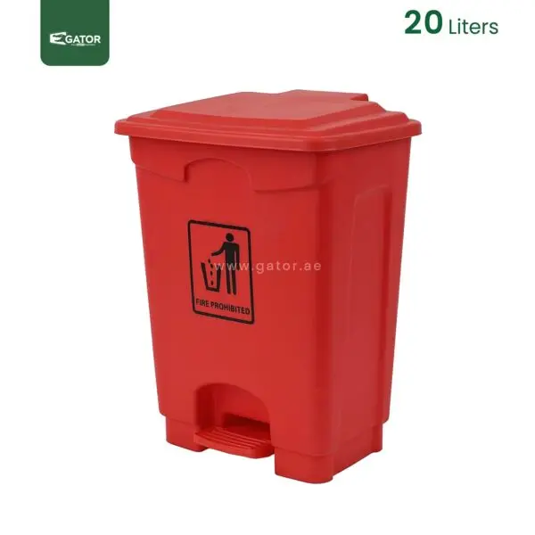 Red Plastic Waste Bin 20L gator Bins GC35R