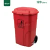 Red Wheeled Plastic Waste Bin Gator UAE GC01R