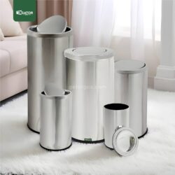 Stainless Steel Swing-Lid Waste Bin