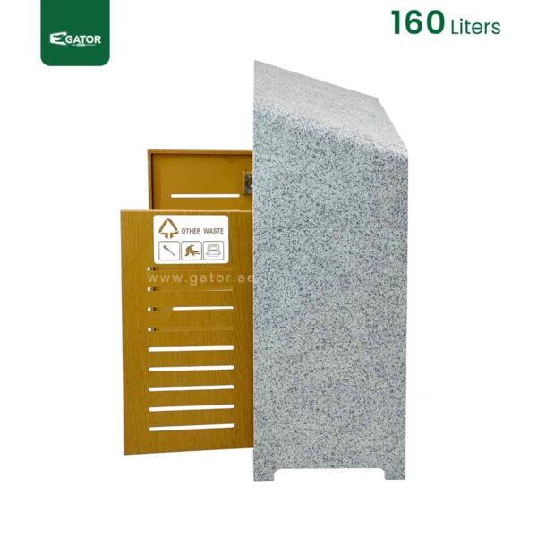 Side View Metal Coated Recycling Bin Gator UAE RB31