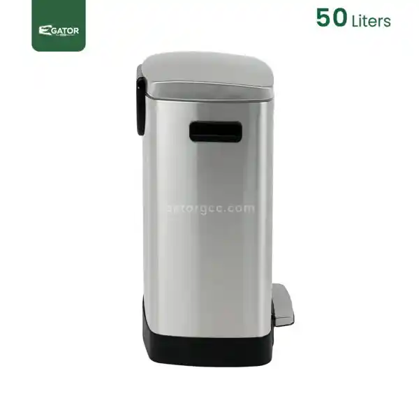 Side View Rectangle Pedal Trash Bin Gator SS32-50
