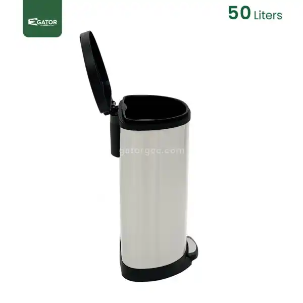Side View Semi Round Pedal Bin Gator UAE SS18-50