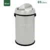 Side View Stainless Steel Swing Lid Bin Gator SS19-65