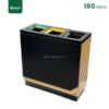 Side View Stainless Steel Swing Top Recycle Bin 180L Gator RB33