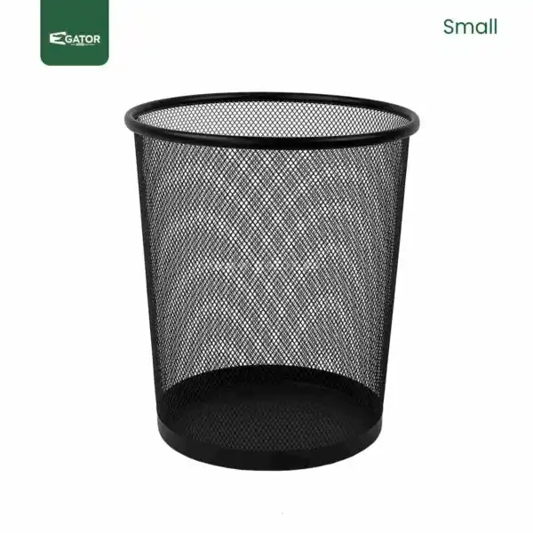 Small Black Metal Mesh Waste Bin Gator UAE GB03K-S