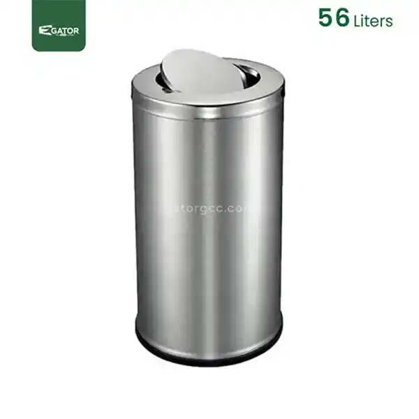 Stainless Steel Swing Lid Bin 56L gator SS61-56