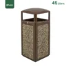 Stone Textured Waste Bin Gator UAE SS62-45