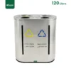Straight Outdoor Dual Recycling Bin Gator UAE RB02-120